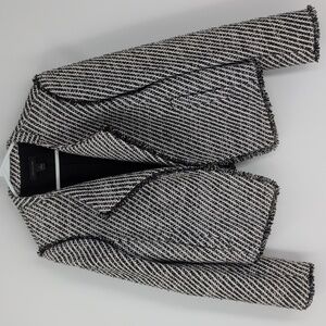 Ann Taylor Black and White Tweed Blazer